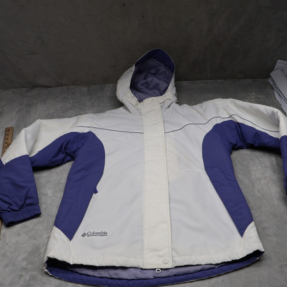 Columbia Jacket Womens Small White Insulated Wind Rain Ski‎ Winter Outdoor VTG